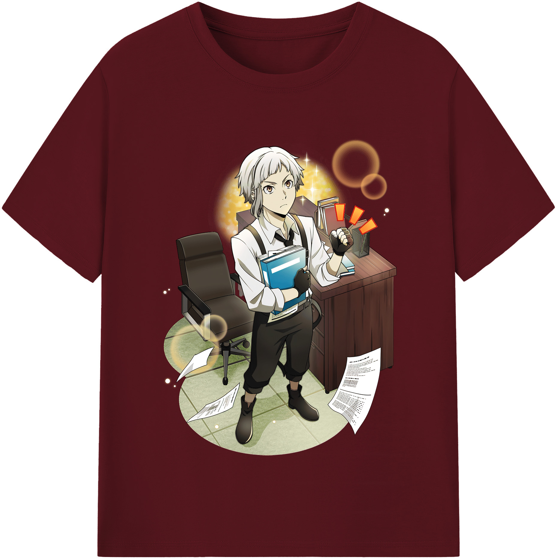 （画像用） 文豪ストレイドッグス Bungo Stray Dogs 綿100％半袖Tシャツ（フロントプリント）